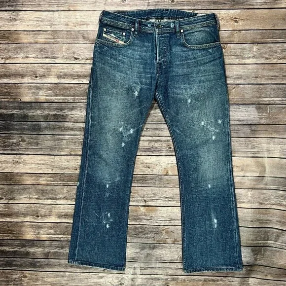 Diesel Jeans Diesel Zatiny Bootcut Jeans 32x3 Mens Blue Denim